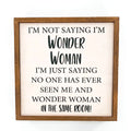 10X10 Wonder Woman Rustic Wooden Sign