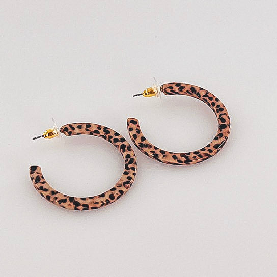 Leopard Hoop Earrings